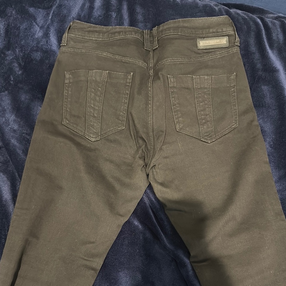 Burberry Black Straight Leg Jeans with Contrast Stitching